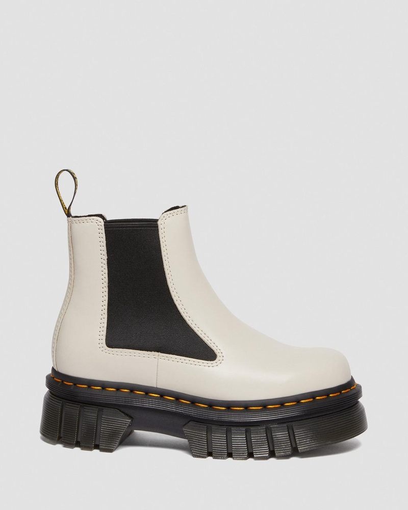 Dr Doc Martens Audrick Nappa Cuero Plataforma Chelsea Boots (Nappa Lux) Grises | XD46-N9MY