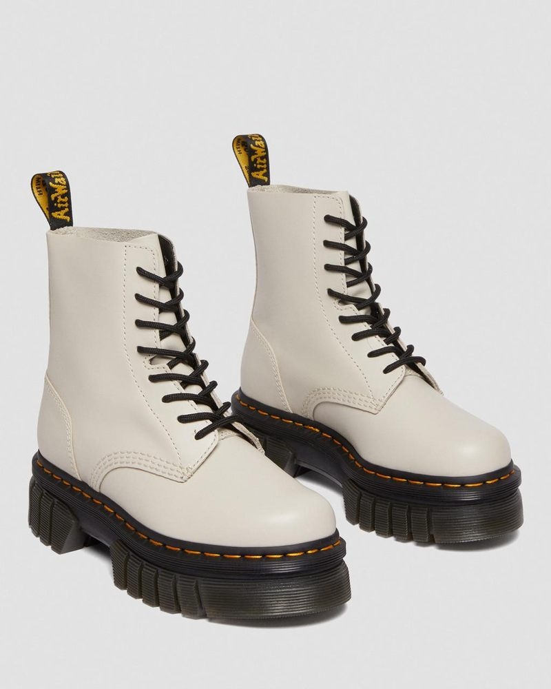 Dr Doc Martens Audrick Nappa Cuero Plataforma Ankle Boots (Nappa Lux) Grises | CC18-A5MJ