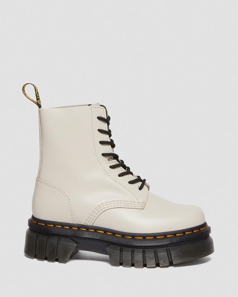 Dr Doc Martens Audrick Nappa Cuero Plataforma Ankle Boots (Nappa Lux) Grises | CC18-A5MJ