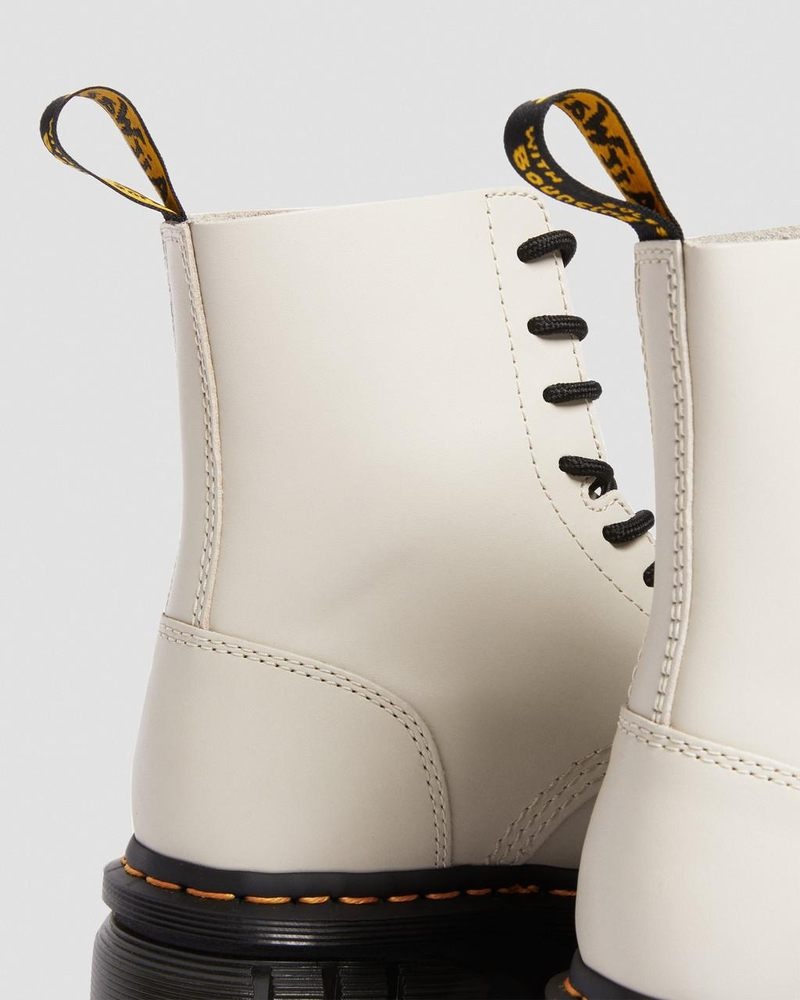 Dr Doc Martens Audrick Nappa Cuero Plataforma Ankle Boots (Nappa Lux) Grises | CC18-A5MJ