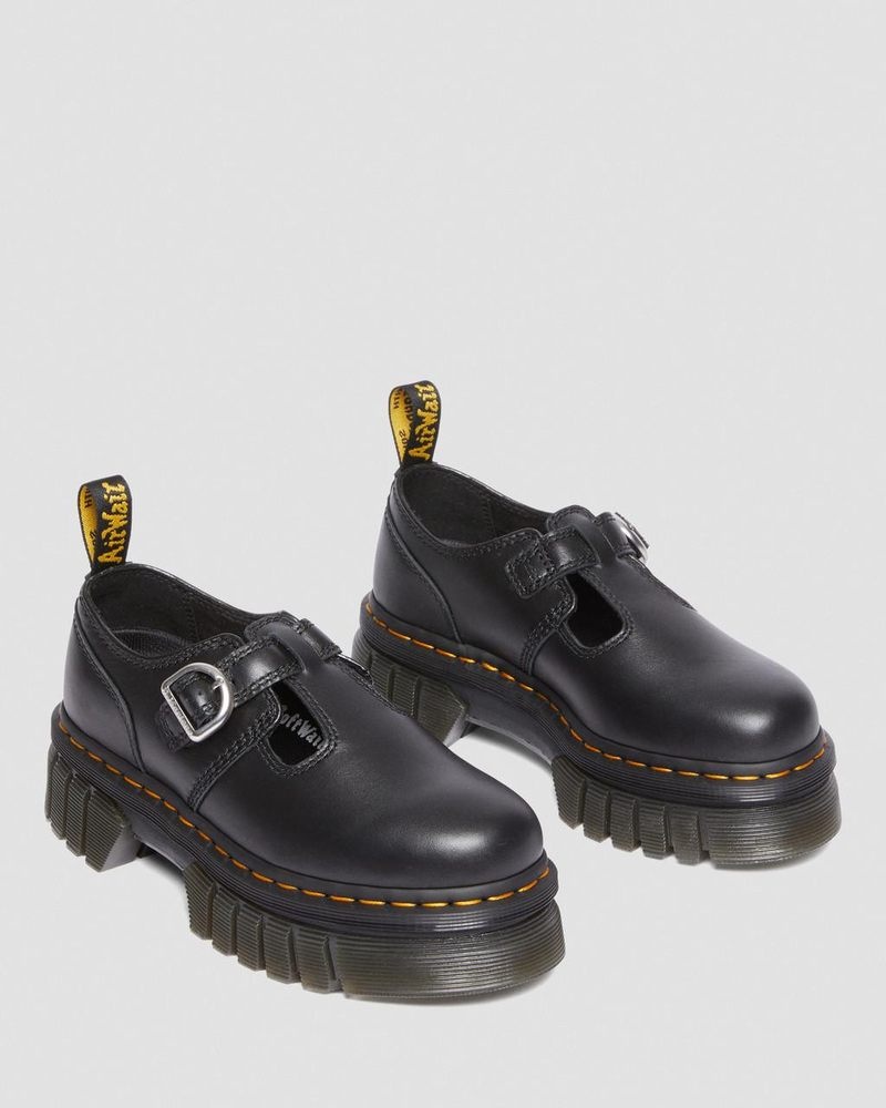 Dr Doc Martens Audrick Nappa Lux Plataforma Mary Jane Shoes (Nappa Lux) Negros | ZU71-E2OF