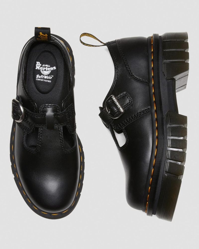 Dr Doc Martens Audrick Nappa Lux Plataforma Mary Jane Shoes (Nappa Lux) Negros | ZU71-E2OF