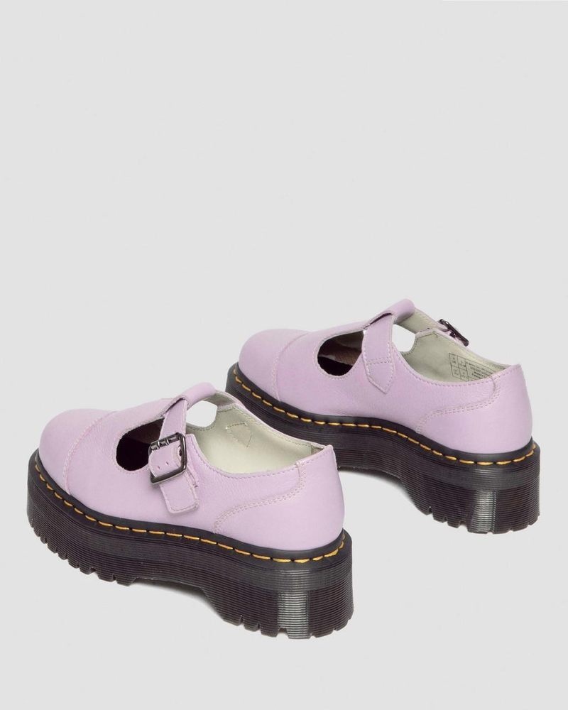 Dr Doc Martens Bethan Pisa Cuero Plataforma Mary Jane Shoes (Pisa) Lilac | NY26-P1YQ