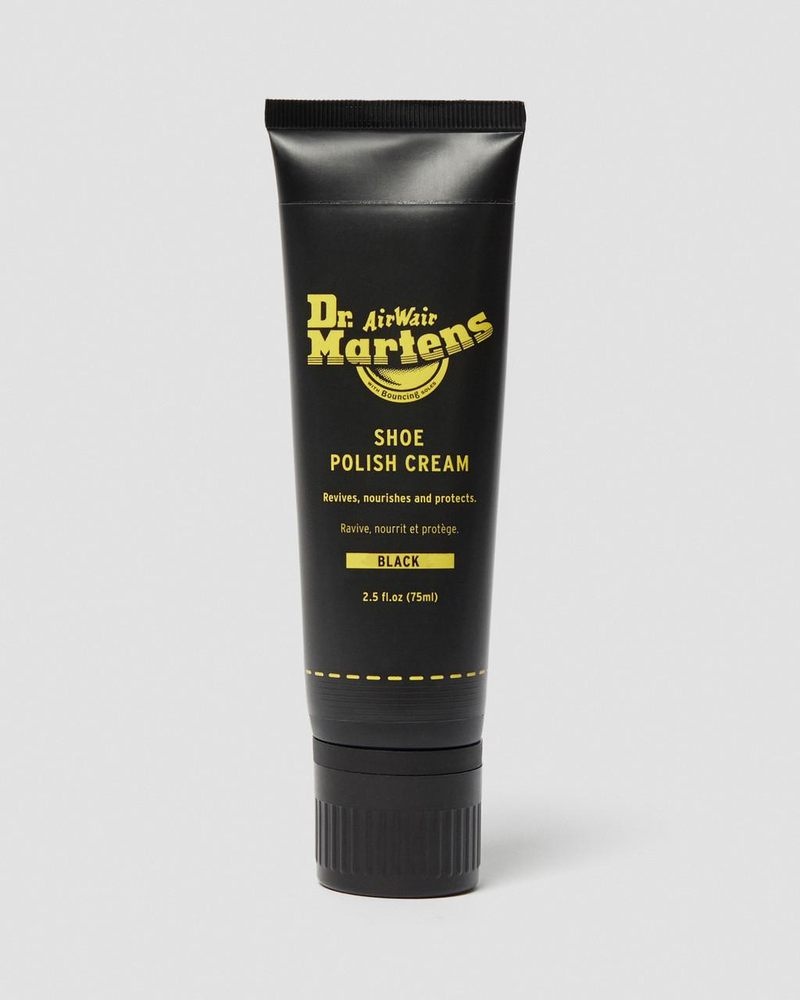 Dr Doc Martens Black Shoe Polish Cream 75ml Tube Negros | VE29-W4EK