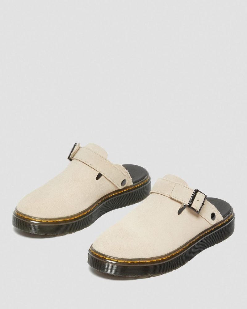 Dr Doc Martens Carlson Gamuza Casuales Destalonadas Mules (E.H.Gamuza) Sand | IP56-Z1HG