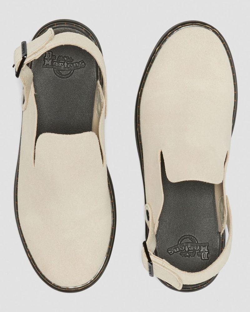 Dr Doc Martens Carlson Gamuza Casuales Destalonadas Mules (E.H.Gamuza) Sand | IP56-Z1HG