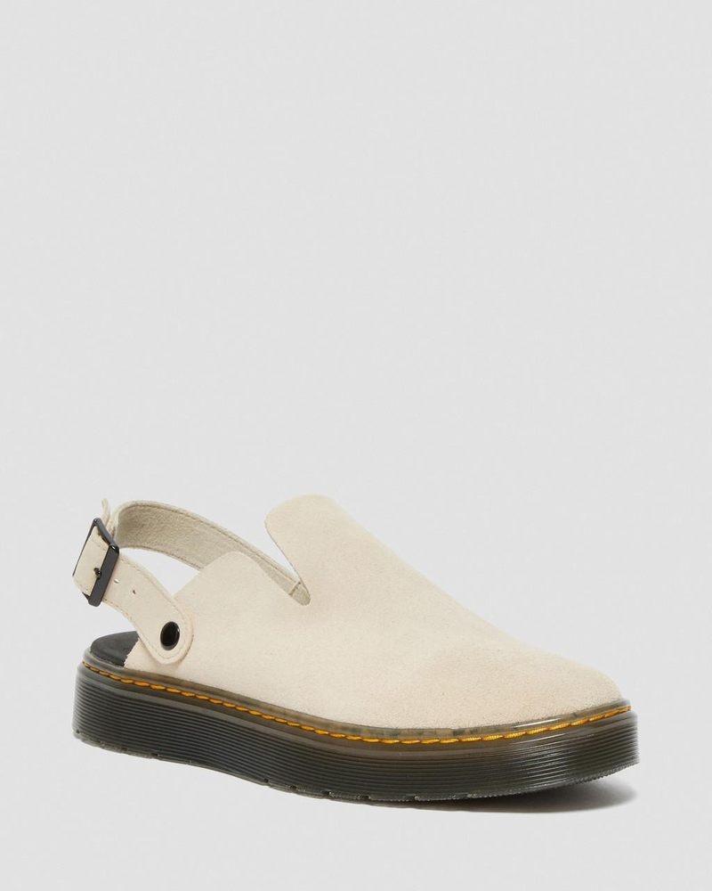 Dr Doc Martens Carlson Gamuza Casuales Destalonadas Mules (E.H.Gamuza) Sand | IP56-Z1HG