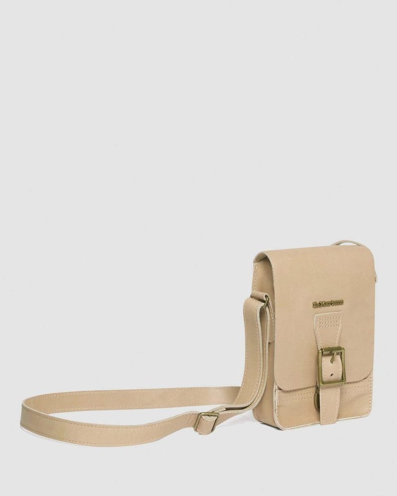 Dr Doc Martens Carrara Cuero Vertical Crossbody Bag (Carrara) Beige | MB45-Y6FO