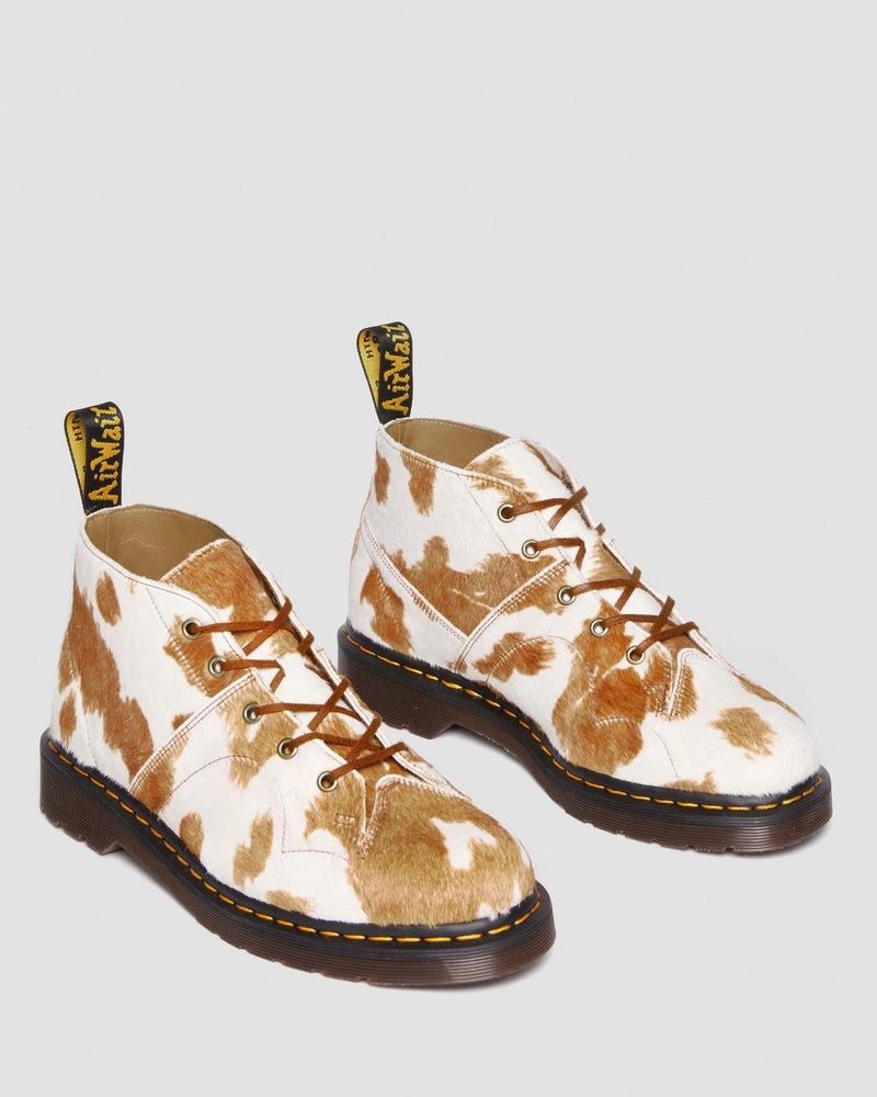 Dr Doc Martens Church Hair-On Cow Print Monkey Boots (Hair On) Jersey Cow Print | ME41-D7FK