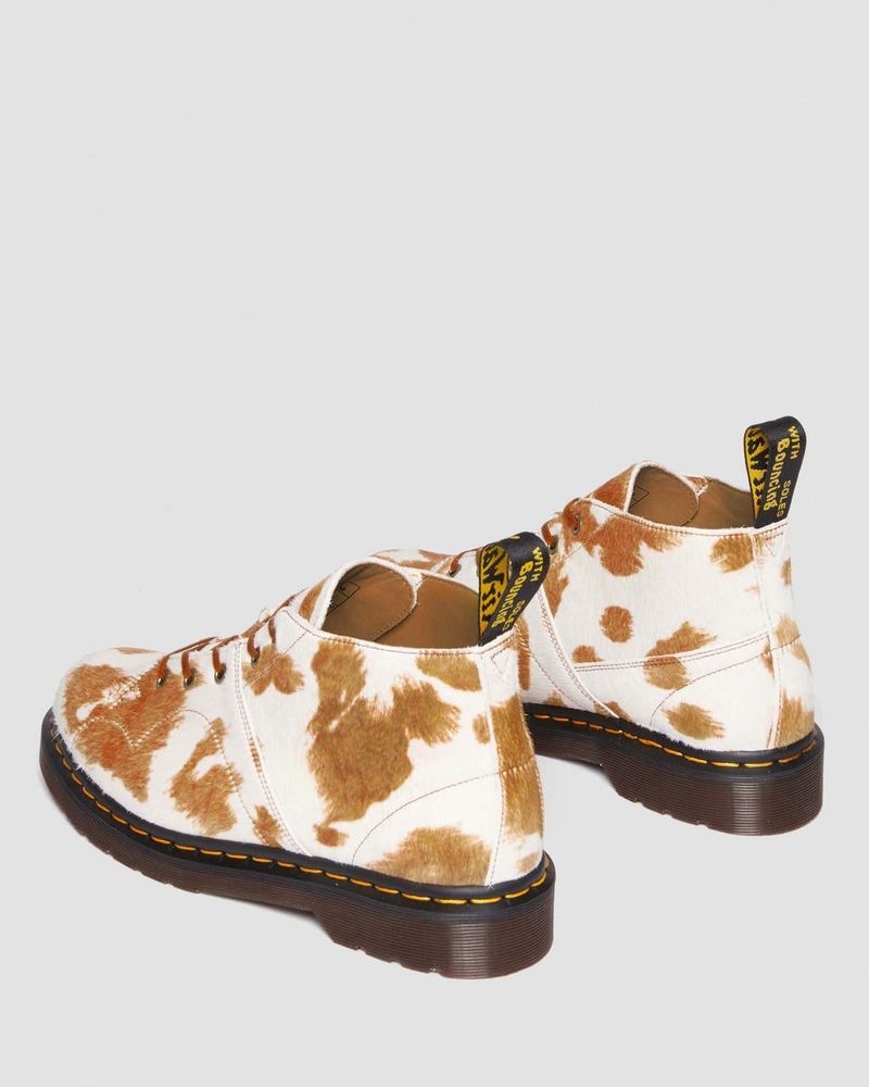 Dr Doc Martens Church Hair-On Cow Print Monkey Boots (Hair On) Jersey Cow Print | ME41-D7FK