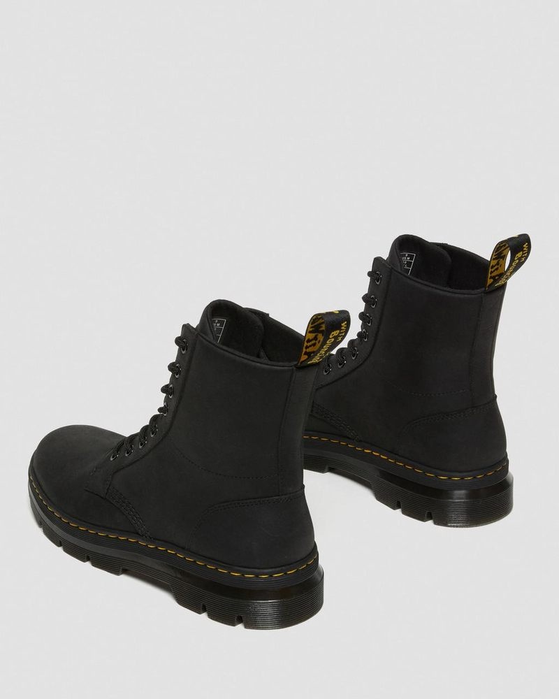 Dr Doc Martens Combs Cuero Casuales Boots (Wyoming) Negros | GD28-P4QT