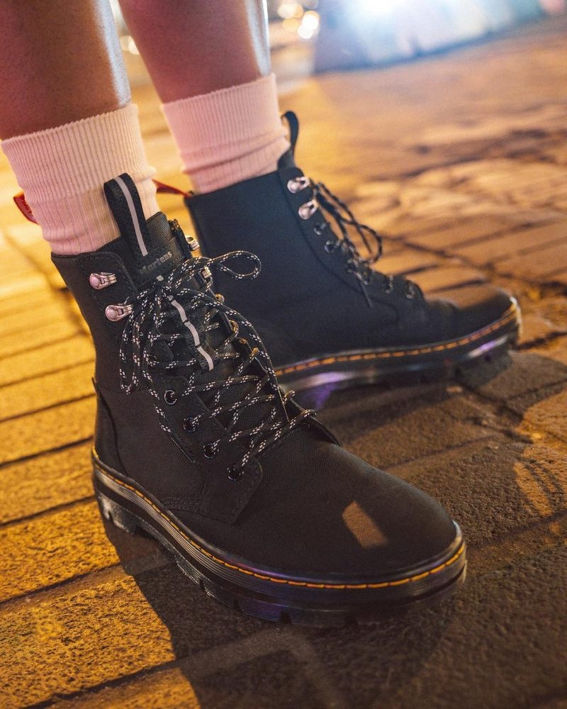 Dr Doc Martens Combs II Herschel Casuales Boots (Slippery Wp+Cordura Ballistic Nylon) Negros | VD03-O3WJ