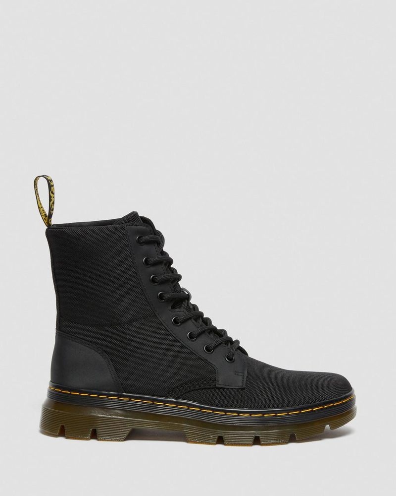 Dr Doc Martens Combs Poly Casuales Boots (Extra Tough Poly+Rubbery) Negros | NT59-J7TG