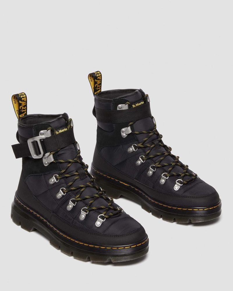 Dr Doc Martens Combs Tech Acolchado Casuales Boots Negros | ED07-F1UX