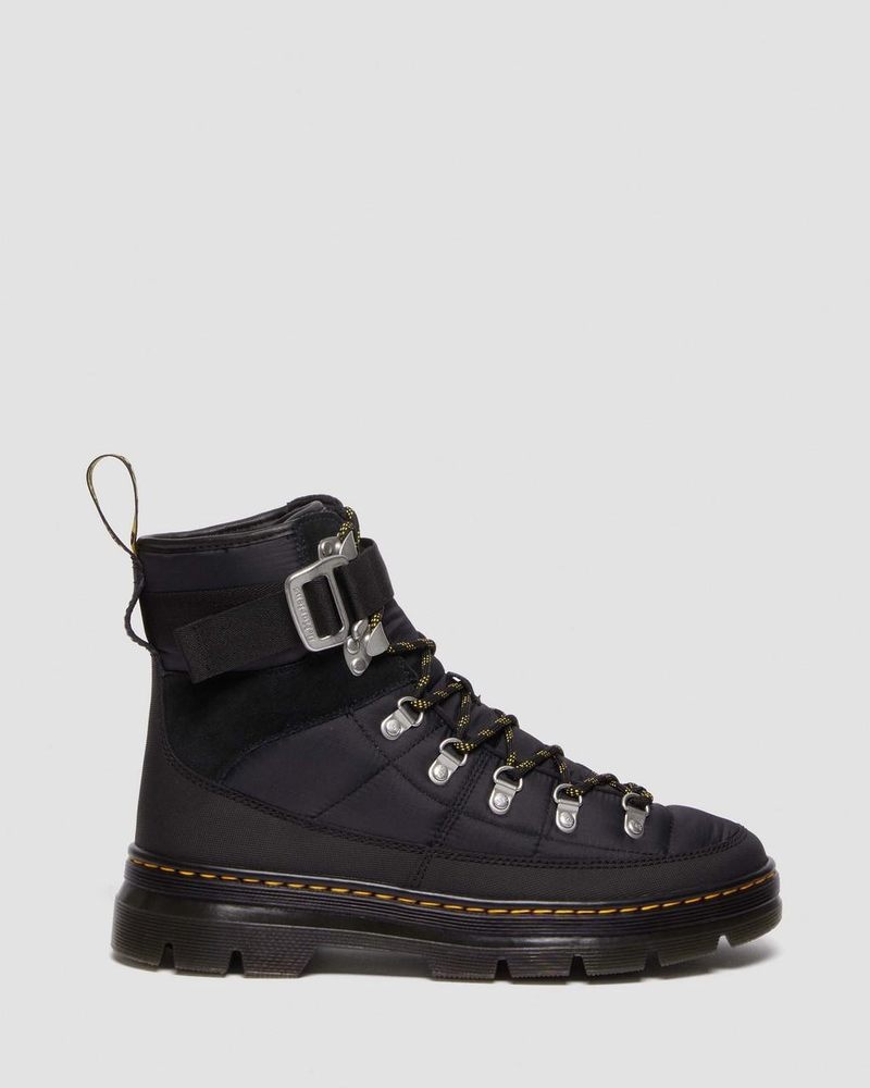 Dr Doc Martens Combs Tech Acolchado Casuales Boots Negros | ED07-F1UX