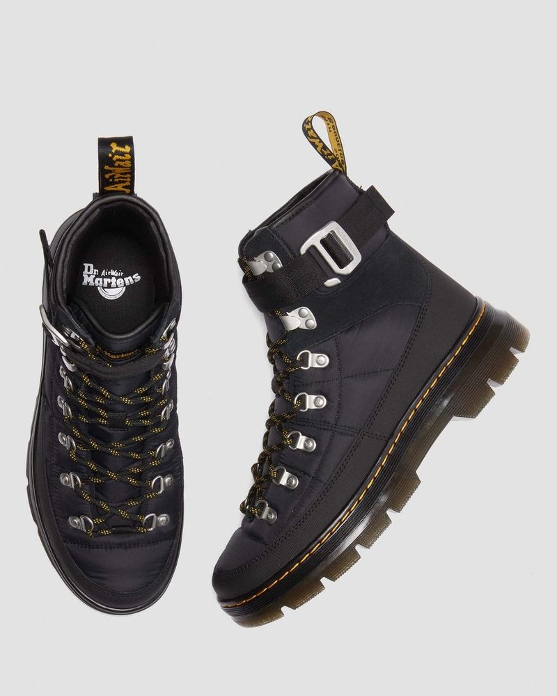 Dr Doc Martens Combs Tech Acolchado Casuales Boots Negros | ED07-F1UX