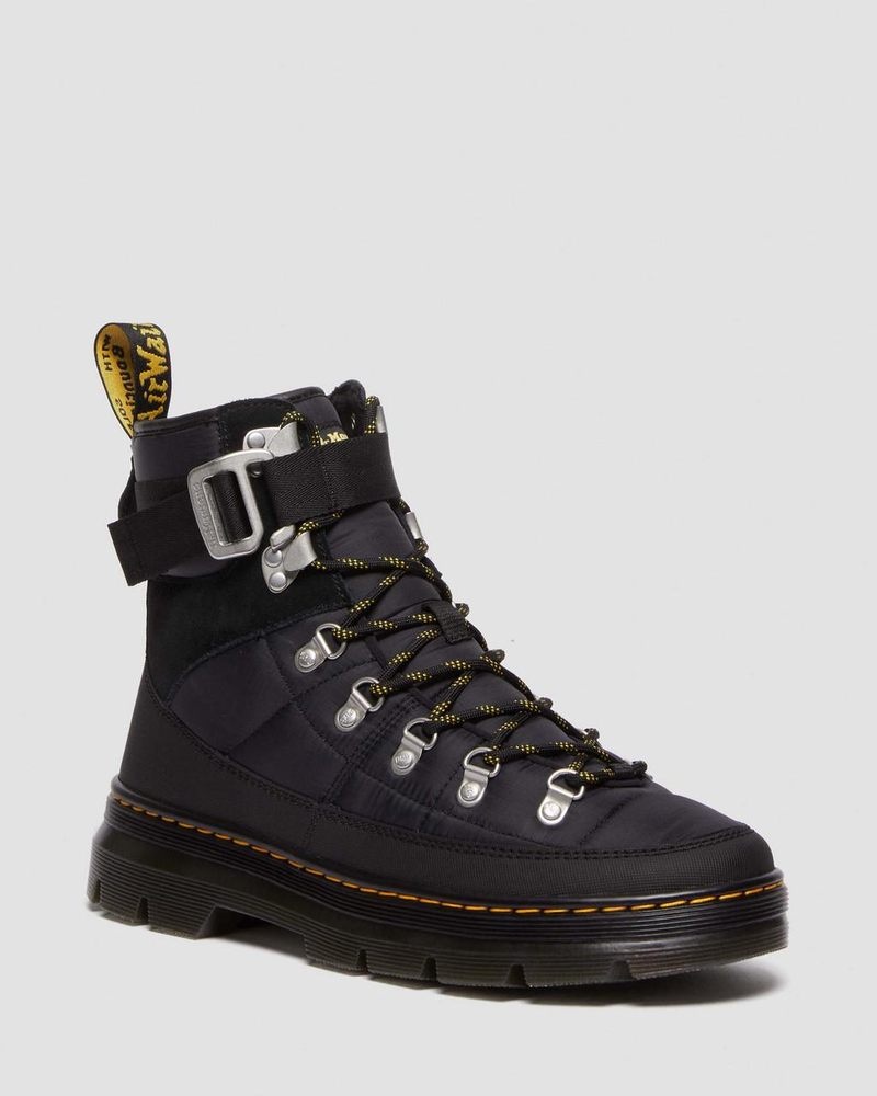 Dr Doc Martens Combs Tech Acolchado Casuales Boots Negros | ED07-F1UX