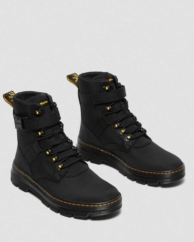 Dr Doc Martens Combs Tech II Poly Casuales Boots (Accord+Poly Ripstop) Negros | AQ49-P9GM