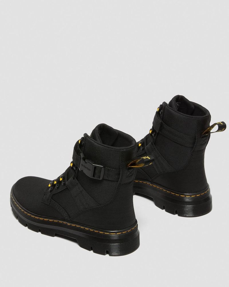 Dr Doc Martens Combs Tech II Poly Casuales Boots (Accord+Poly Ripstop) Negros | AQ49-P9GM