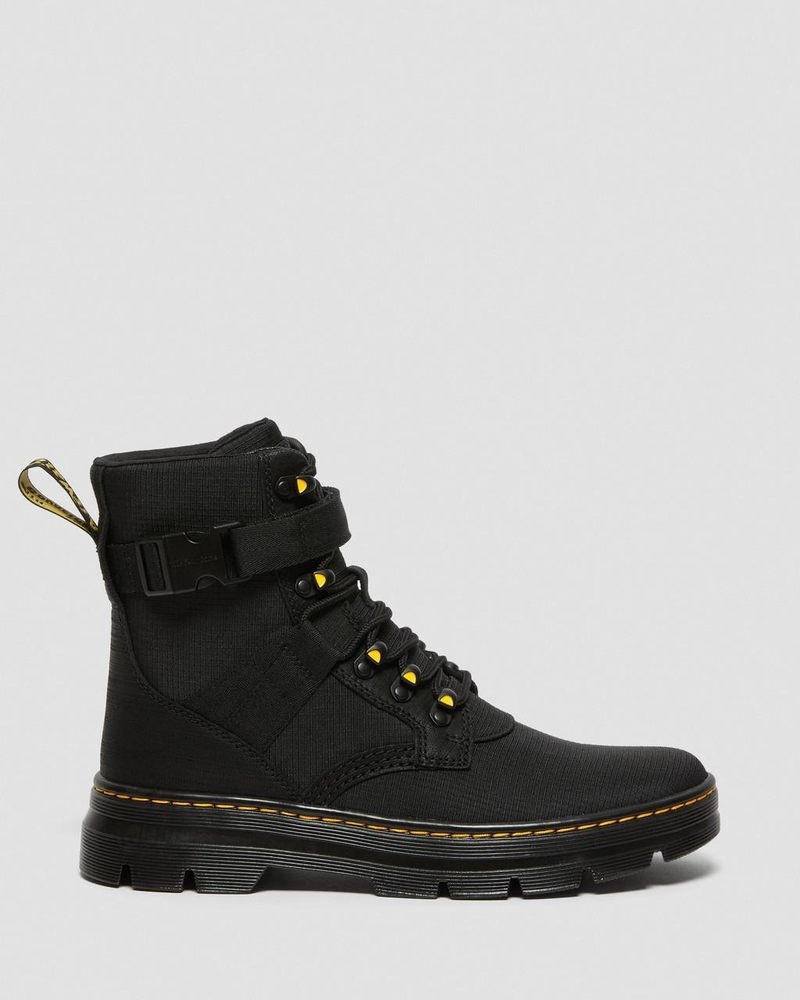 Dr Doc Martens Combs Tech II Poly Casuales Boots (Accord+Poly Ripstop) Negros | AQ49-P9GM