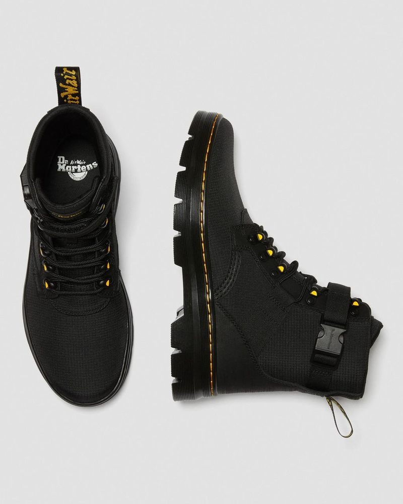 Dr Doc Martens Combs Tech II Poly Casuales Boots (Accord+Poly Ripstop) Negros | AQ49-P9GM