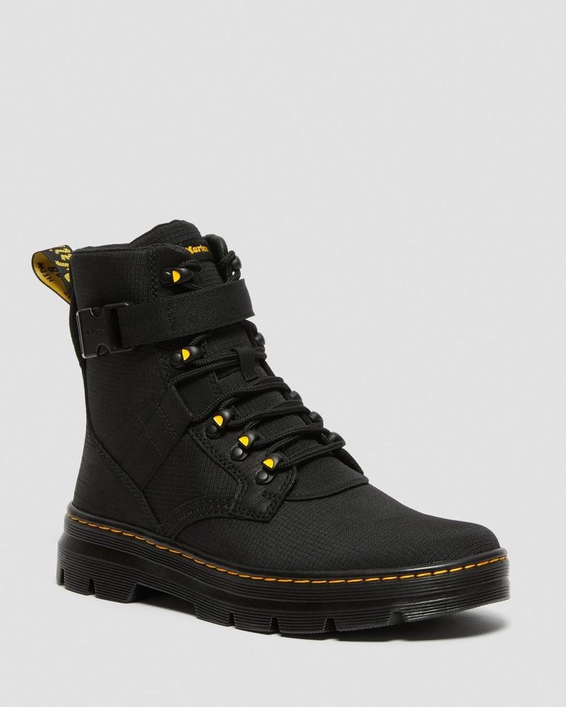 Dr Doc Martens Combs Tech II Poly Casuales Boots (Accord+Poly Ripstop) Negros | AQ49-P9GM