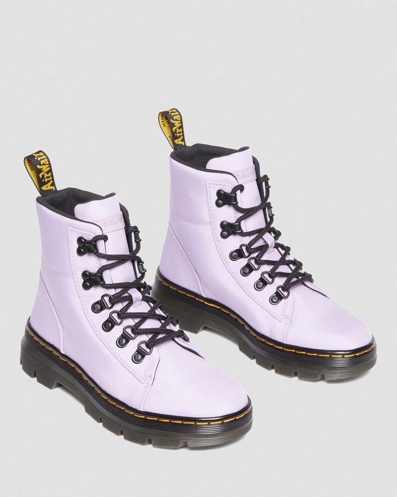 Dr Doc Martens Combs - Nylon & Cuero Casuales Boots (Cyclone Nylon) Lilac | SA68-S0ZT