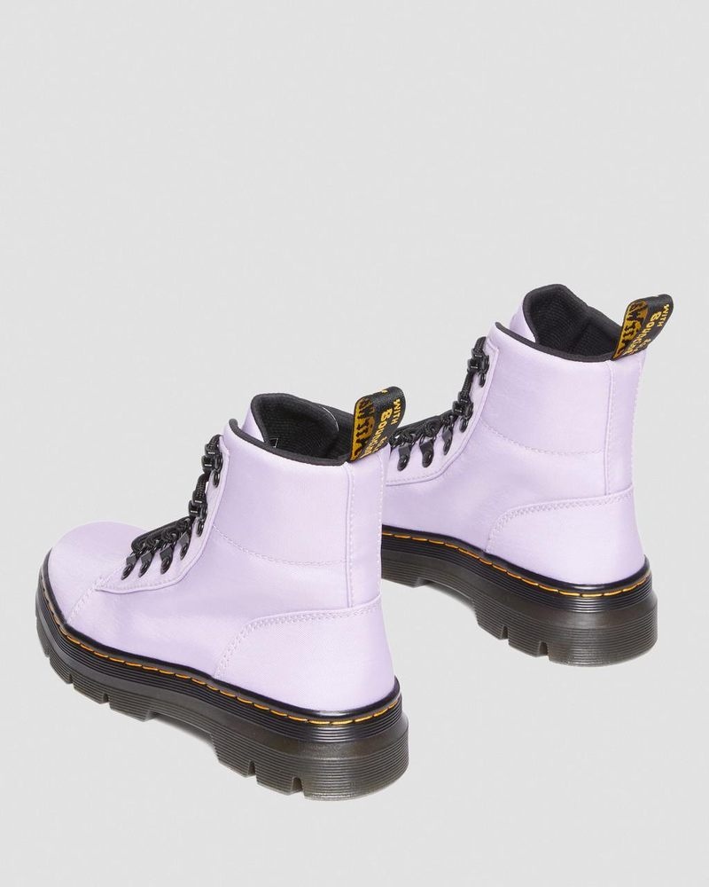 Dr Doc Martens Combs - Nylon & Cuero Casuales Boots (Cyclone Nylon) Lilac | SA68-S0ZT