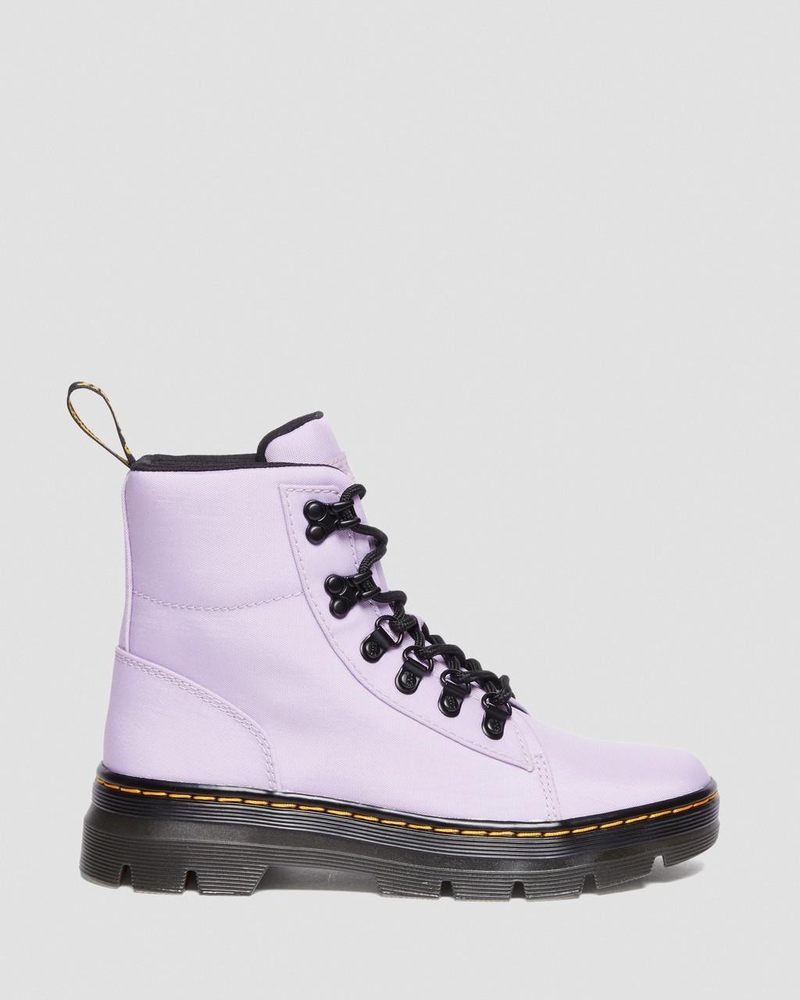 Dr Doc Martens Combs - Nylon & Cuero Casuales Boots (Cyclone Nylon) Lilac | SA68-S0ZT