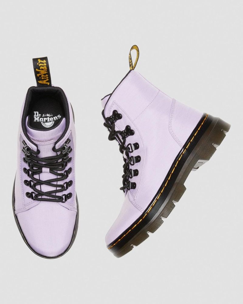 Dr Doc Martens Combs - Nylon & Cuero Casuales Boots (Cyclone Nylon) Lilac | SA68-S0ZT