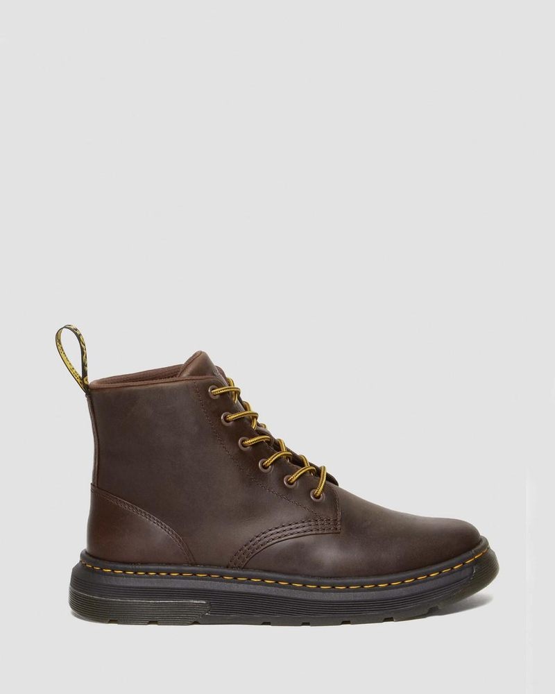 Dr Doc Martens Crewson Crazy Horse Cuero Casuales Chukka Boots (Crazy Horse) Marrom Oscuro | ZS52-R6NF