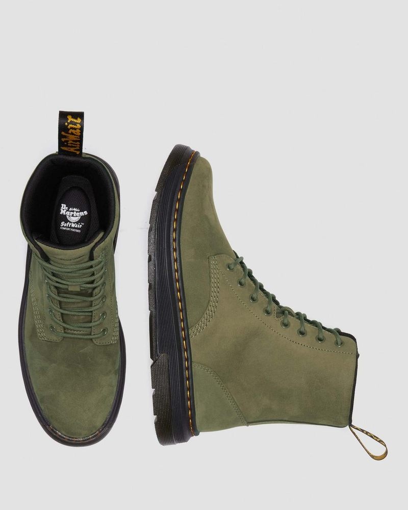 Dr Doc Martens Crewson Nubuck Cuero Everyday Boots (Buffbuck) Verde Oliva | ZK41-E2UC