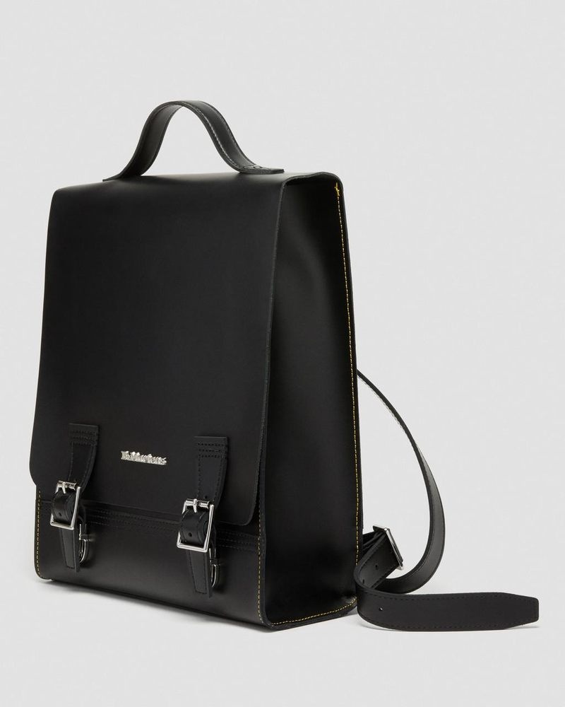 Dr Doc Martens Cuero Box Backpack (Kiev) Negros | YW29-M7NE