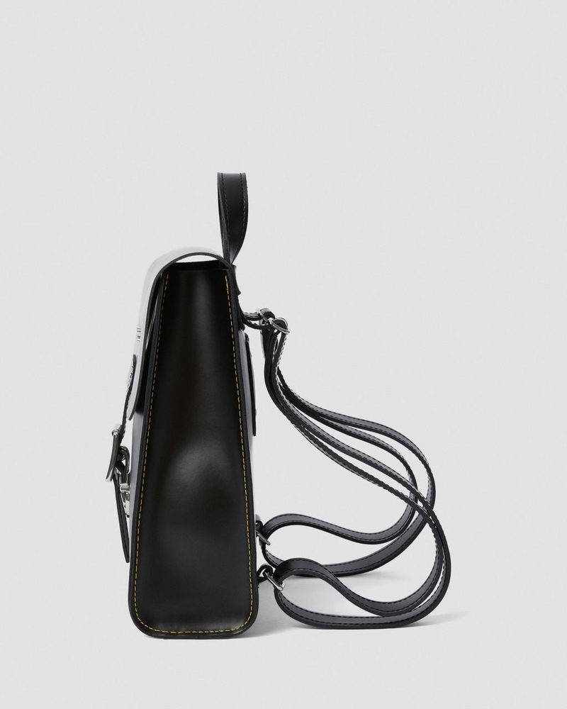 Dr Doc Martens Cuero Mini Backpack (Smooth+Kiev) Negros | YX85-Z8CV