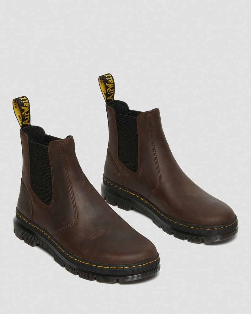 Dr Doc Martens Embury Crazy Horse Cuero Casuales Boots (Crazy Horse) Marrom | GY37-O5GJ