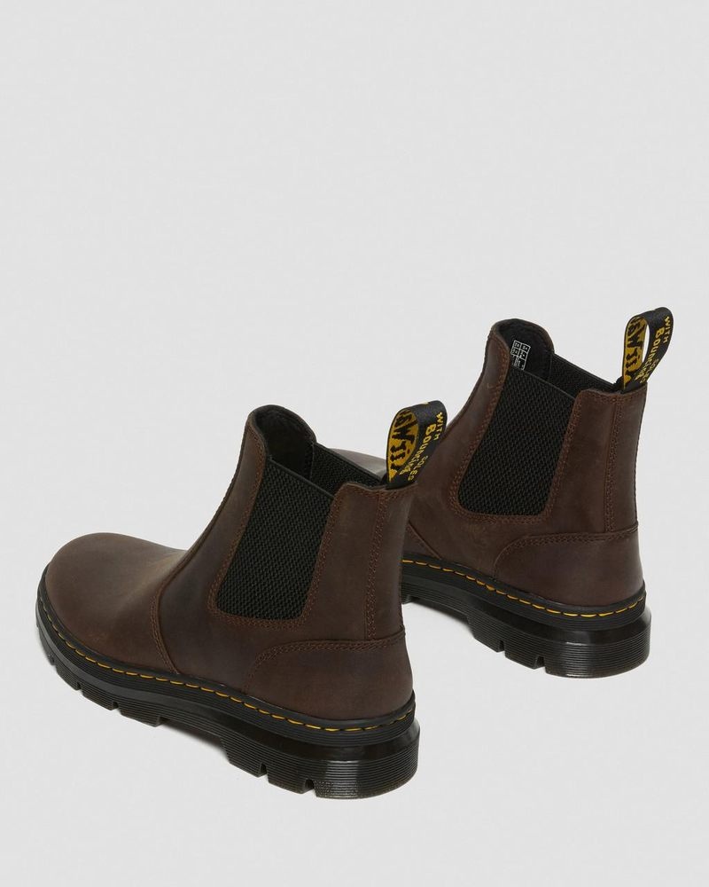 Dr Doc Martens Embury Crazy Horse Cuero Casuales Boots (Crazy Horse) Marrom | GY37-O5GJ