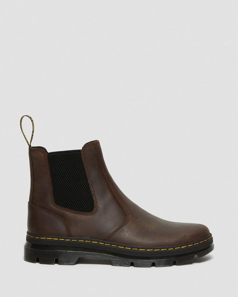 Dr Doc Martens Embury Crazy Horse Cuero Casuales Boots (Crazy Horse) Marrom | GY37-O5GJ