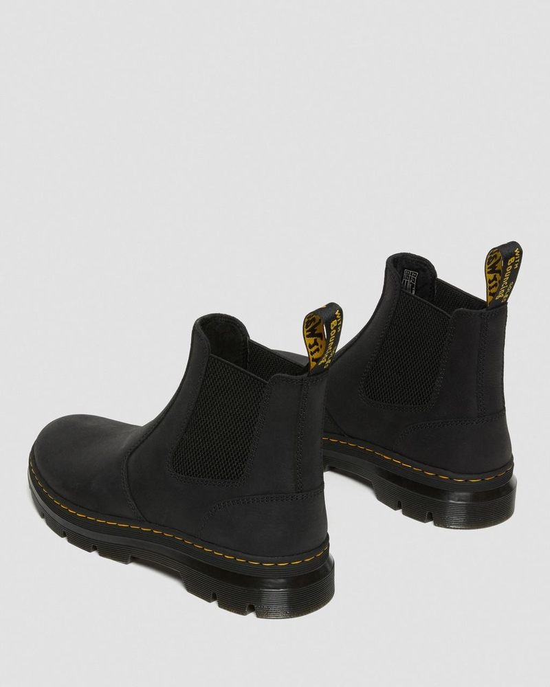 Dr Doc Martens Embury Cuero Casuales Chelsea Boots (Wyoming) Negros | GE52-G4YT