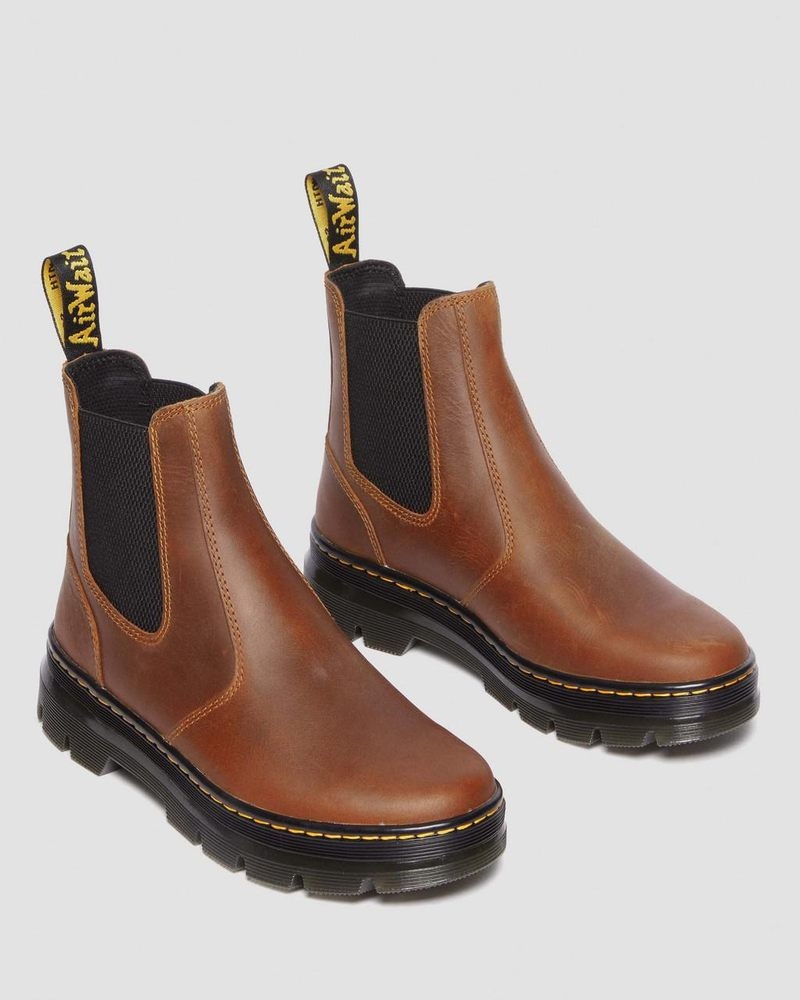 Dr Doc Martens Embury Pull Up Cuero Chelsea Boots (Archive Pull Up) Warm Tan | AU40-A6UT