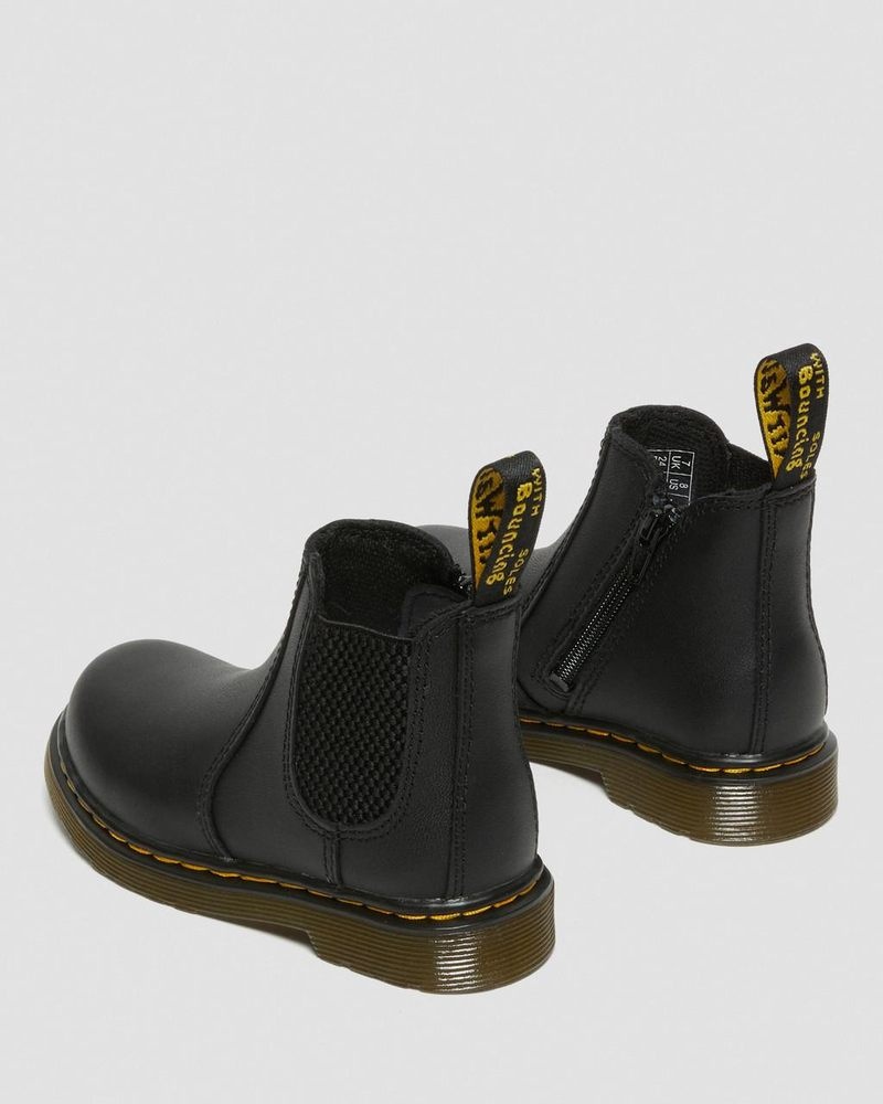 Dr Doc Martens Infant/Toddler 2976 Softy T Cuero Chelsea Boots (Softy T) Negros | FQ43-O6QR