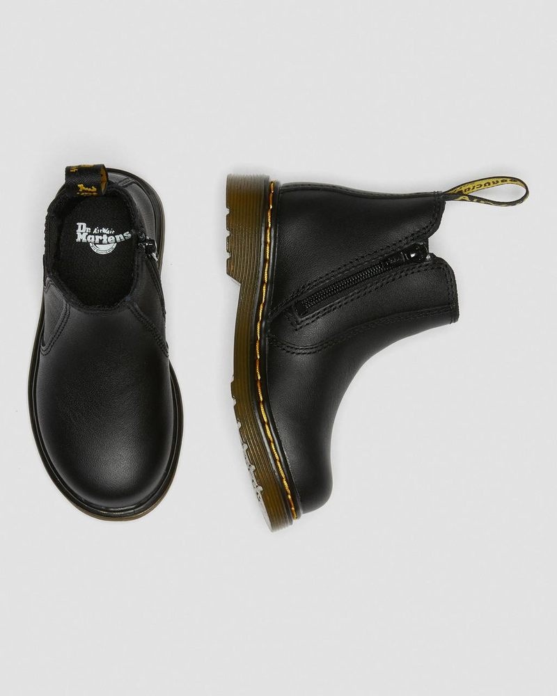 Dr Doc Martens Infant/Toddler 2976 Softy T Cuero Chelsea Boots (Softy T) Negros | FQ43-O6QR