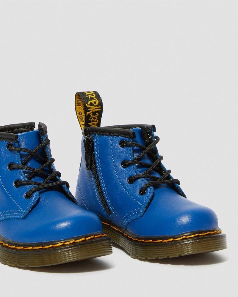 Dr Doc Martens Infant 1460 Cuero Encaje Up Boots (Romario) Azules | GO84-Z6KC