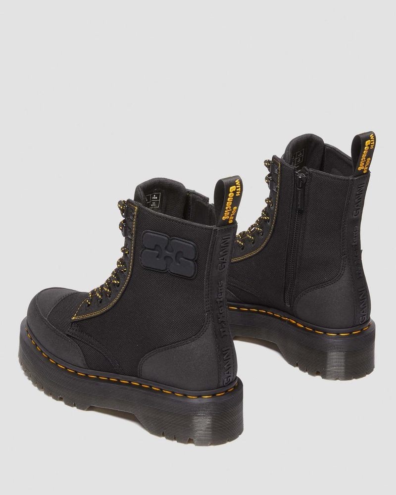 Dr Doc Martens Jadon Boot Ganni Extra Tough Platforms Negros | KP59-Y0NU