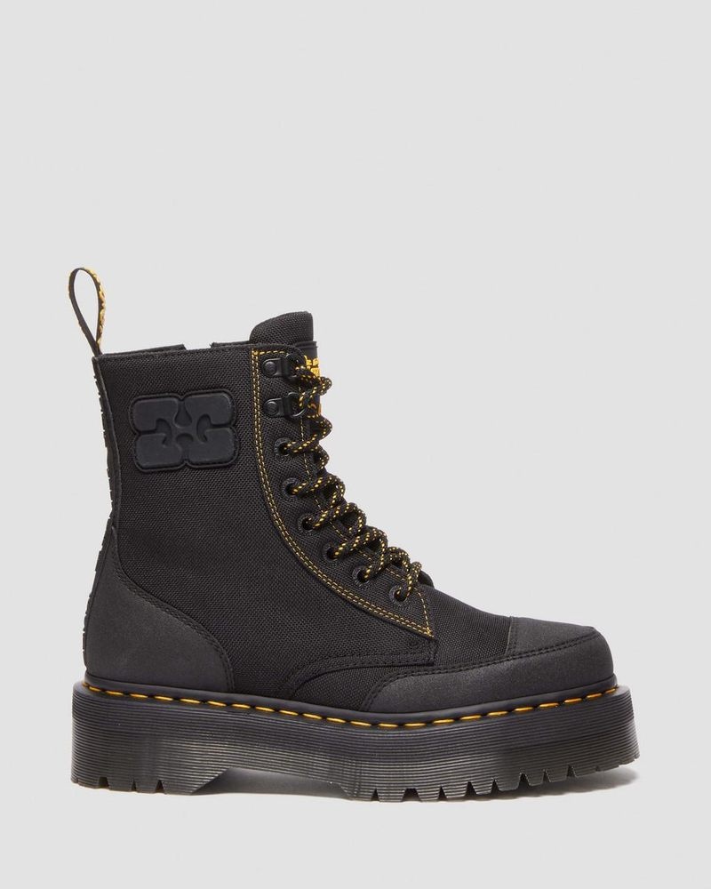 Dr Doc Martens Jadon Boot Ganni Extra Tough Platforms Negros | KP59-Y0NU