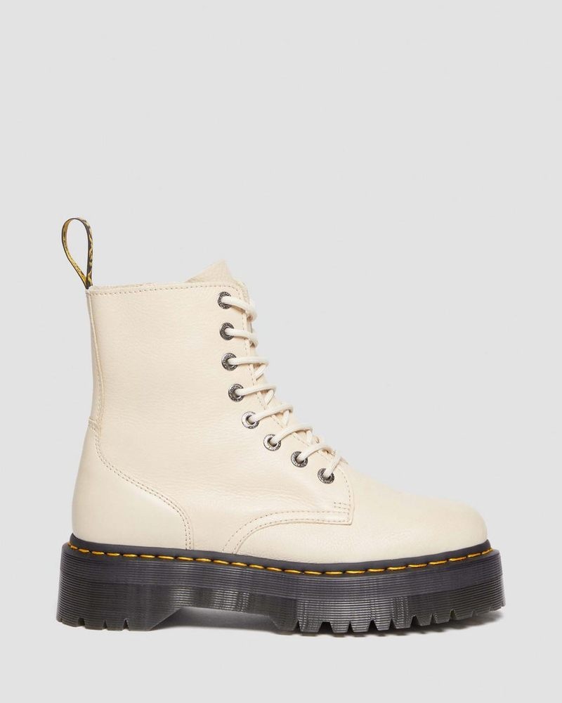 Dr Doc Martens Jadon III Boot Pisa Cuero Platforms (Pisa) Beige | JS81-L0LH