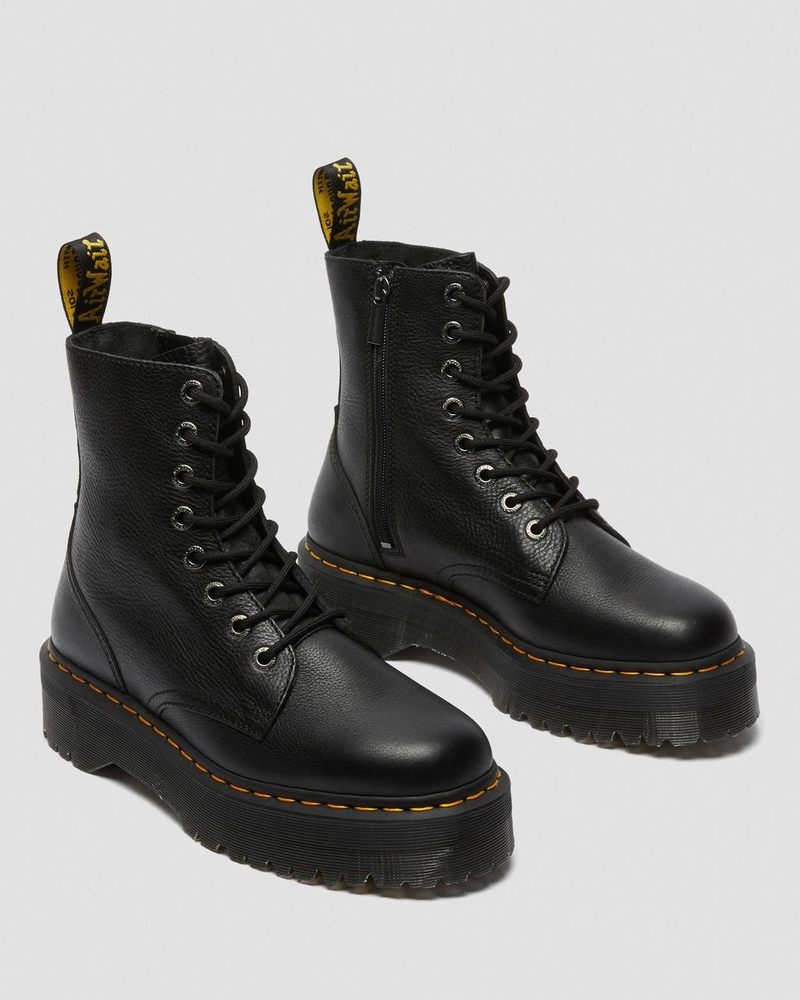 Dr Doc Martens Jadon III Boot Pisa Cuero Platforms (Pisa) Negros | LN92-W7AN