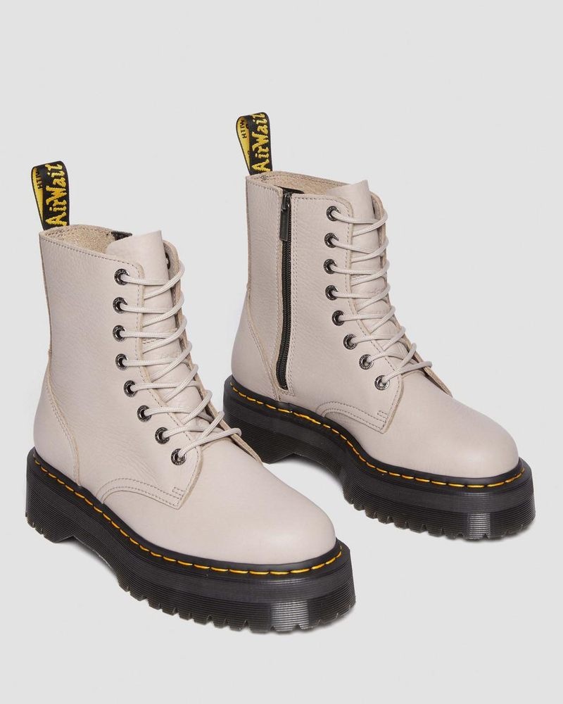 Dr Doc Martens Jadon III Boot Pisa Cuero Platforms (Pisa) Vintage Taupe | HX44-C0YL