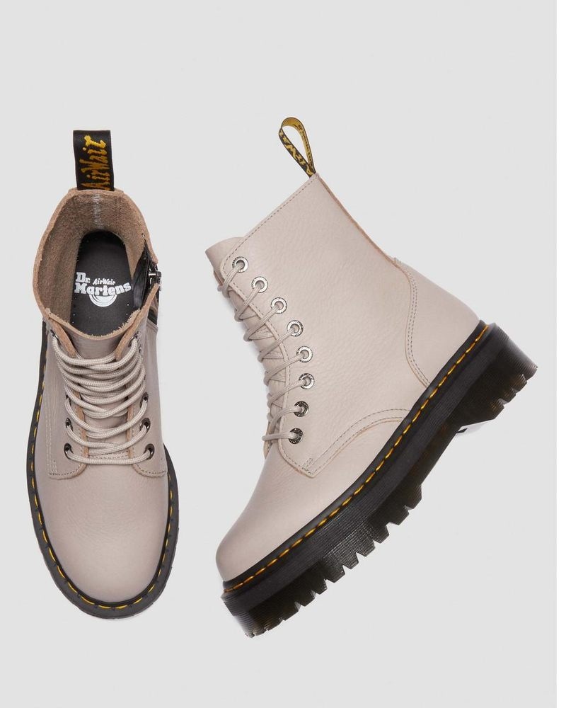 Dr Doc Martens Jadon III Boot Pisa Cuero Platforms (Pisa) Vintage Taupe | HX44-C0YL