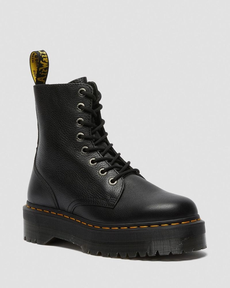 Dr Doc Martens Jadon III Boot Pisa Cuero Platforms (Pisa) Negros | RY13-D8VM