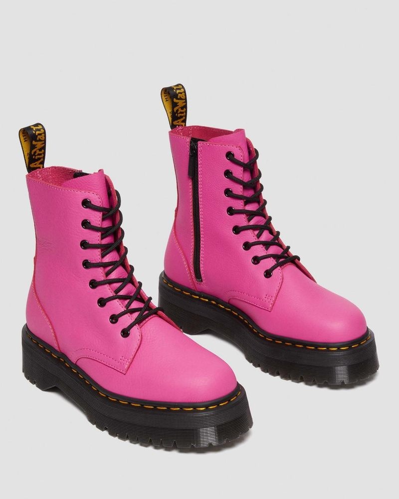 Dr Doc Martens Jadon III Boot Pisa Cuero Platforms (Pisa) Rosas | JP49-L6LS